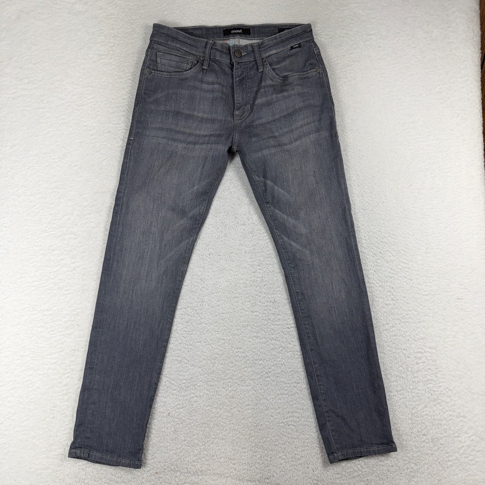 Mavi Jake Slim Leg Mens 31/30 (30x29) Stretch Denim Jeans Grey Slim Fit